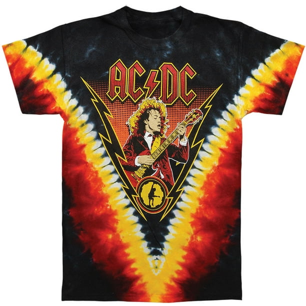 AC/DC Logo Lightning Angus Young Flash Official Hard Rock Grey Mens T-shirt